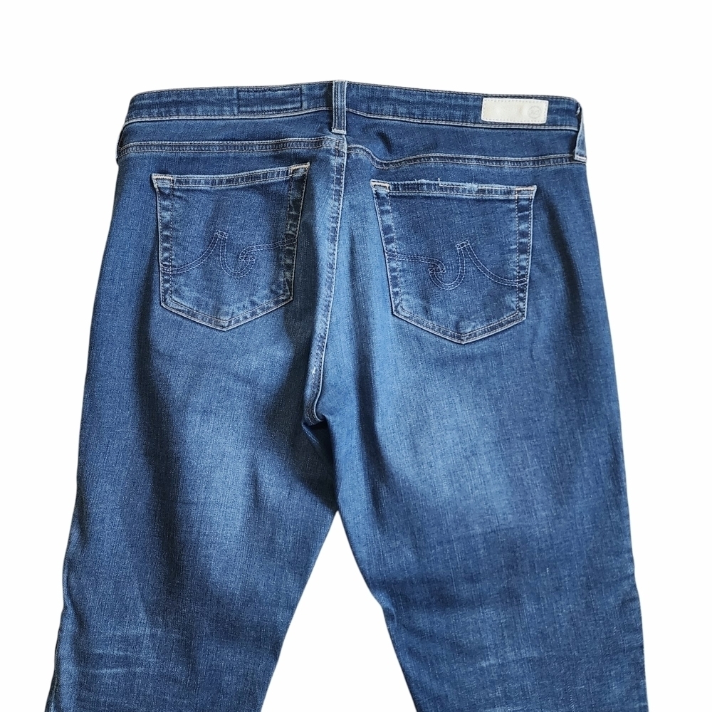 AG Adriano Goldschmied Distressed Skinny Blue Jeans - 32R - Picture 4 of 9